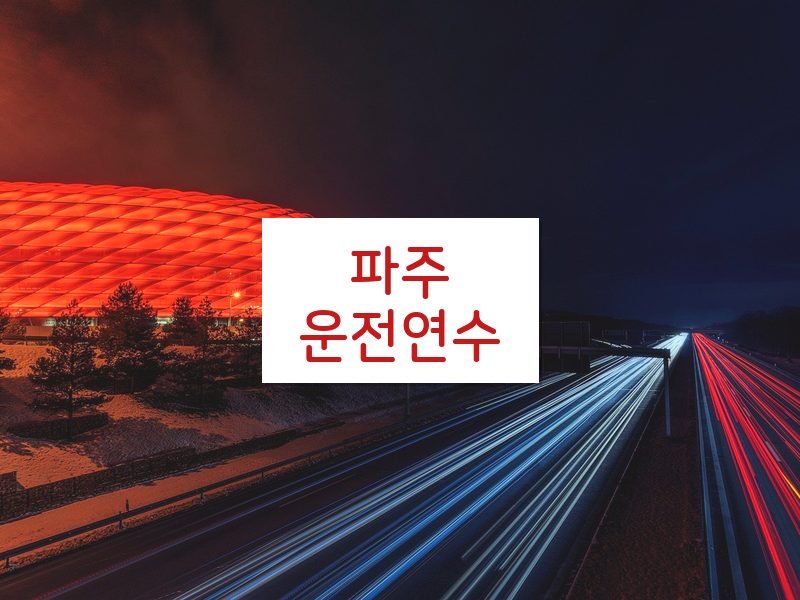 파주운전연수 후기