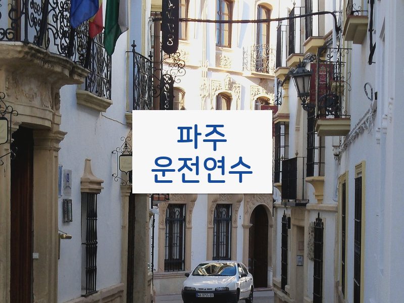 파주운전연수 후기