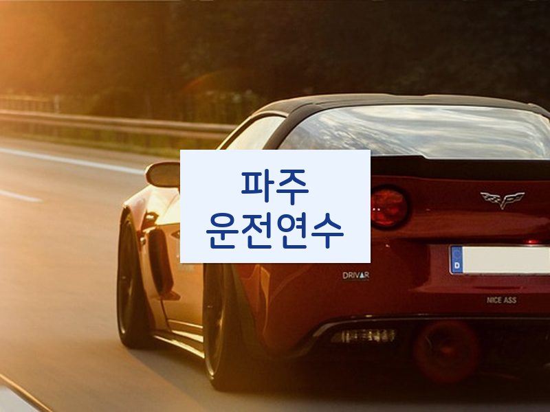 파주운전연수 후기