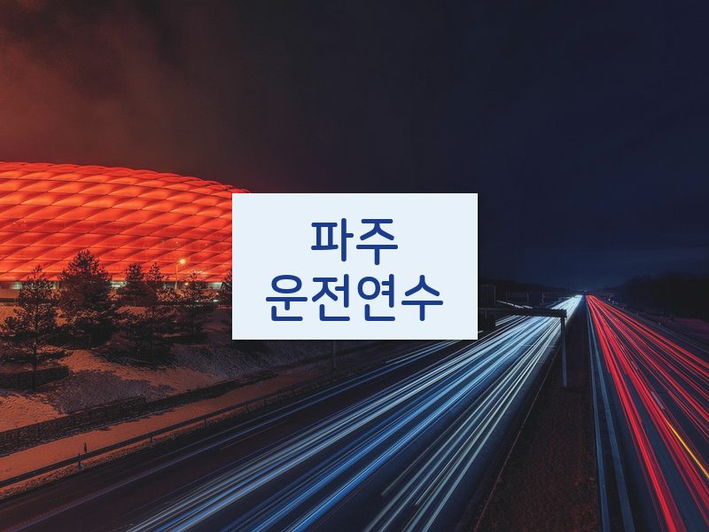 파주운전연수 후기