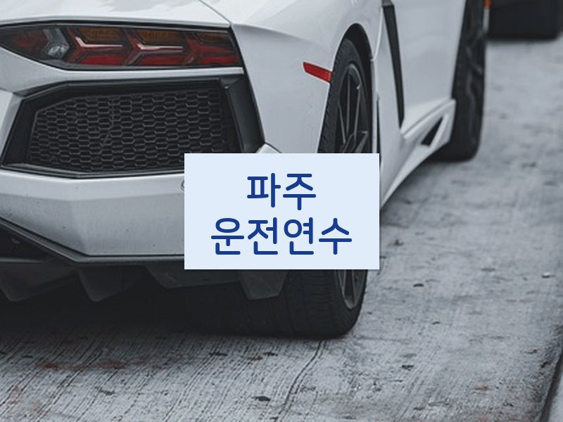파주운전연수 후기