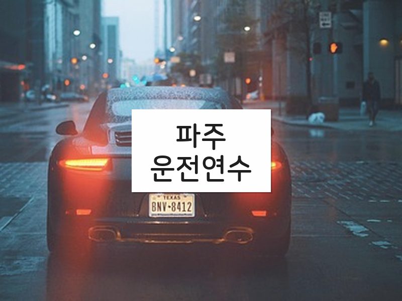 파주운전연수 후기