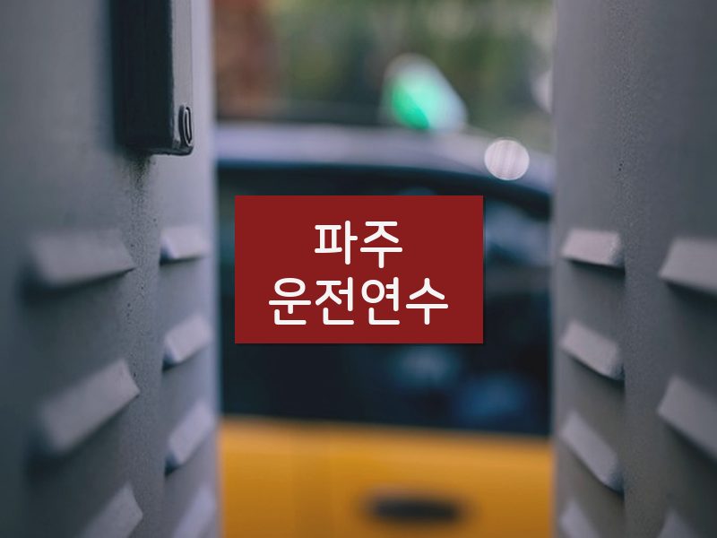 파주운전연수 후기