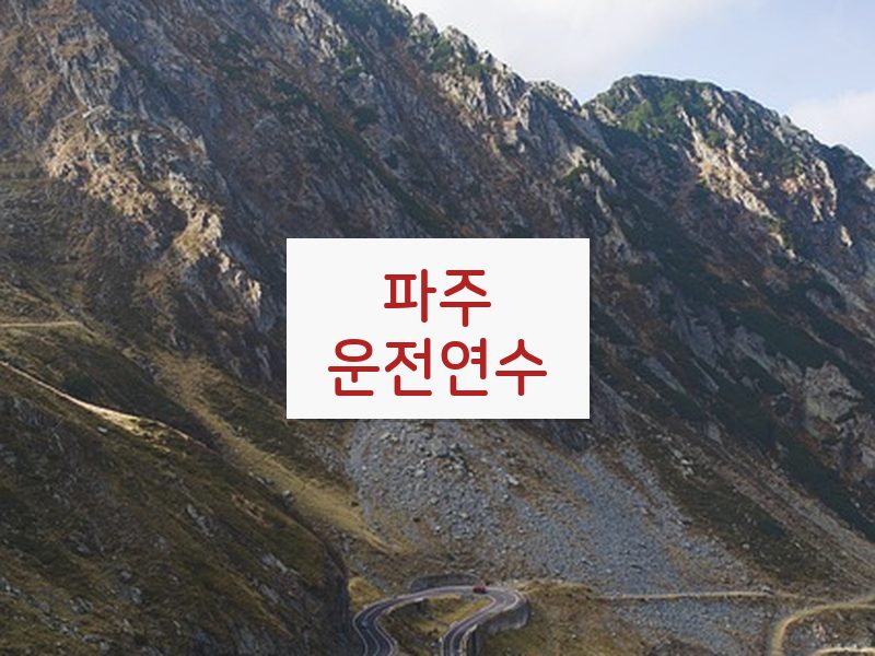 파주운전연수 후기