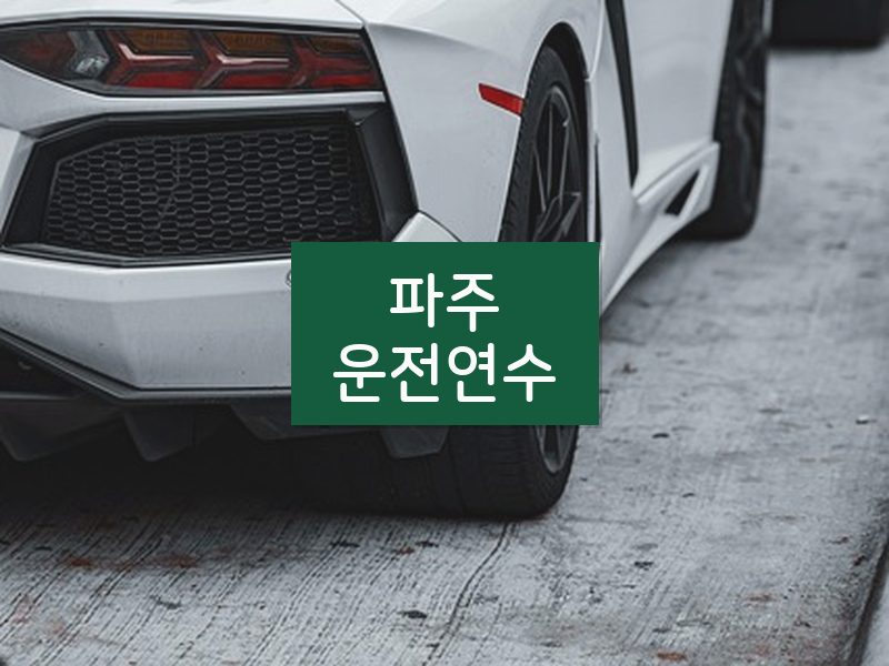 파주운전연수 후기