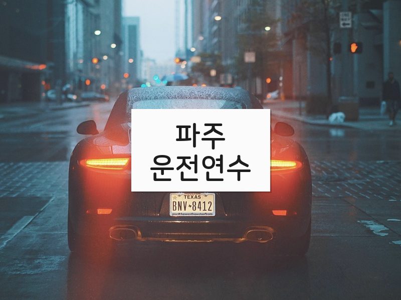파주운전연수 후기