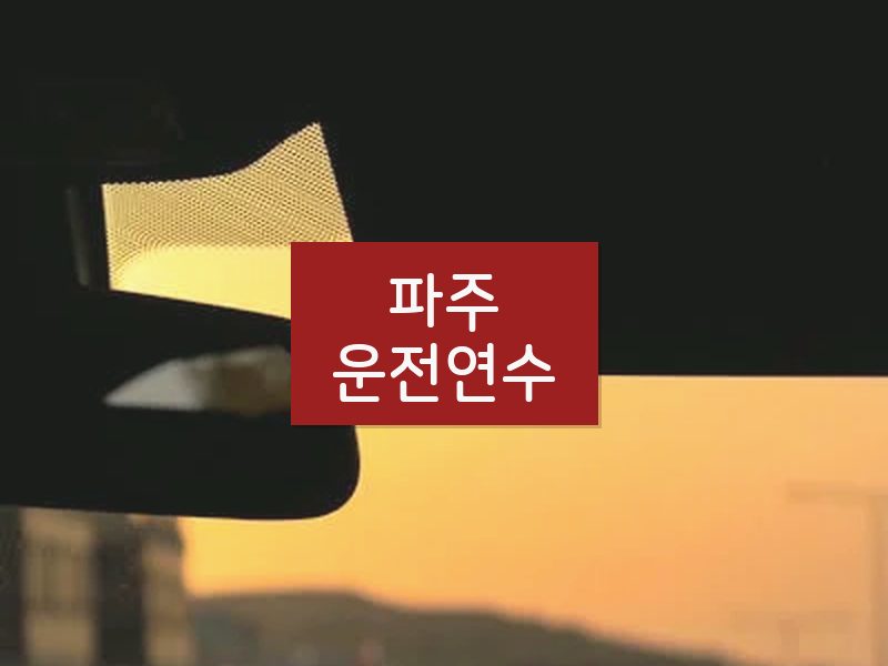 파주운전연수 후기