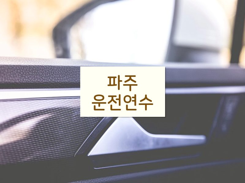 파주운전연수 후기