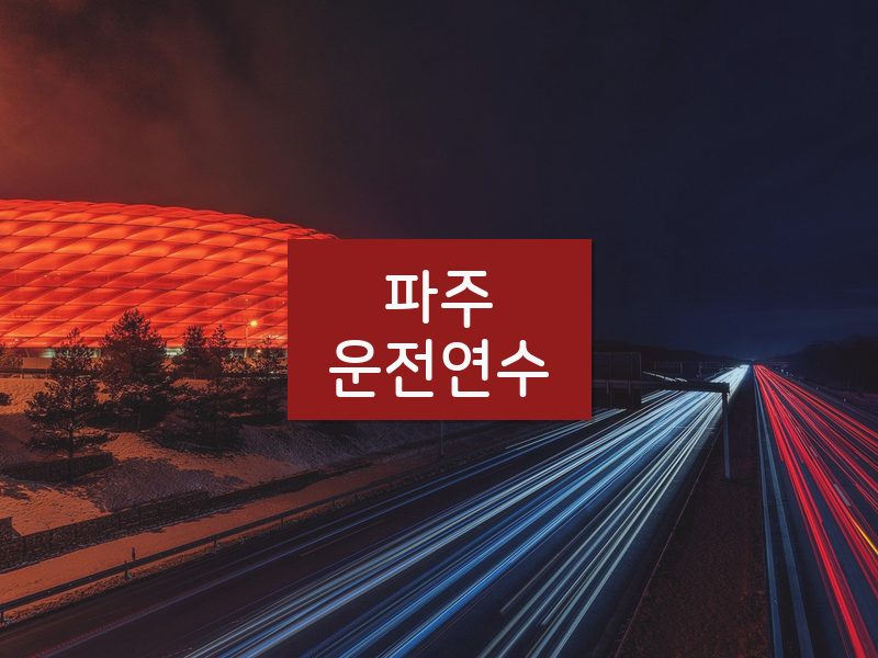 파주운전연수 후기