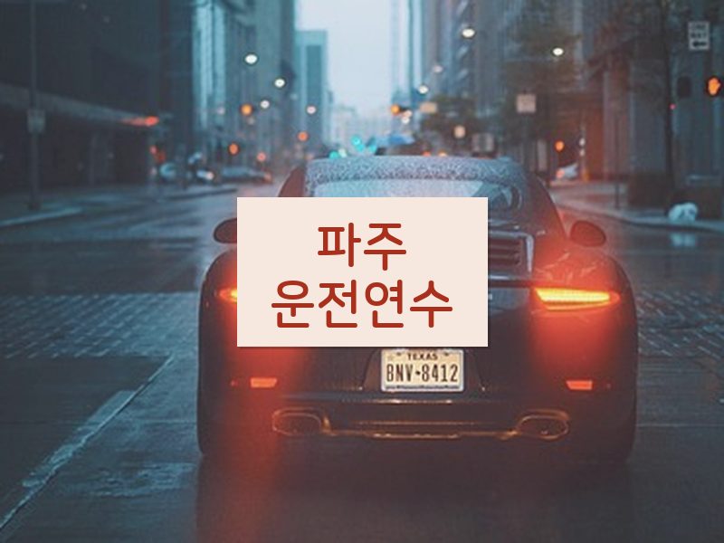 파주운전연수 후기