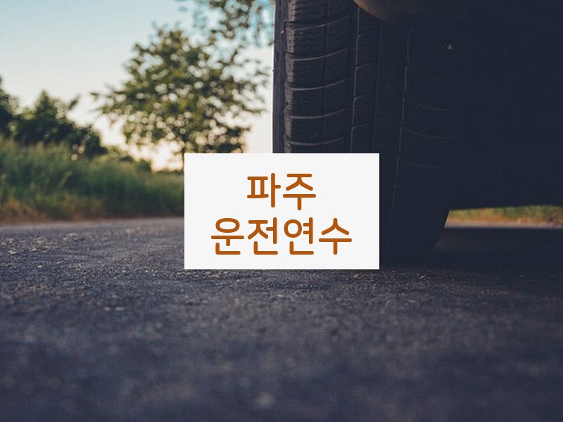 파주운전연수 후기