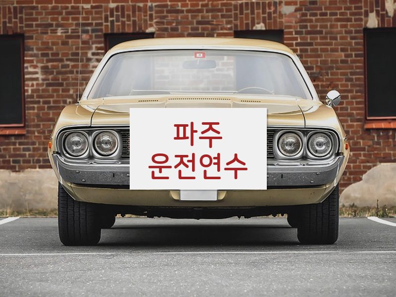 파주운전연수 후기