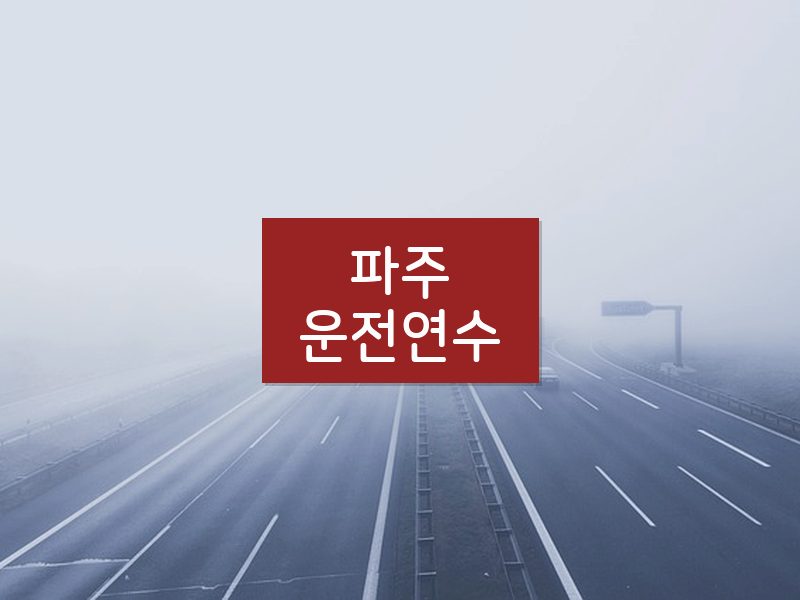 파주운전연수 후기