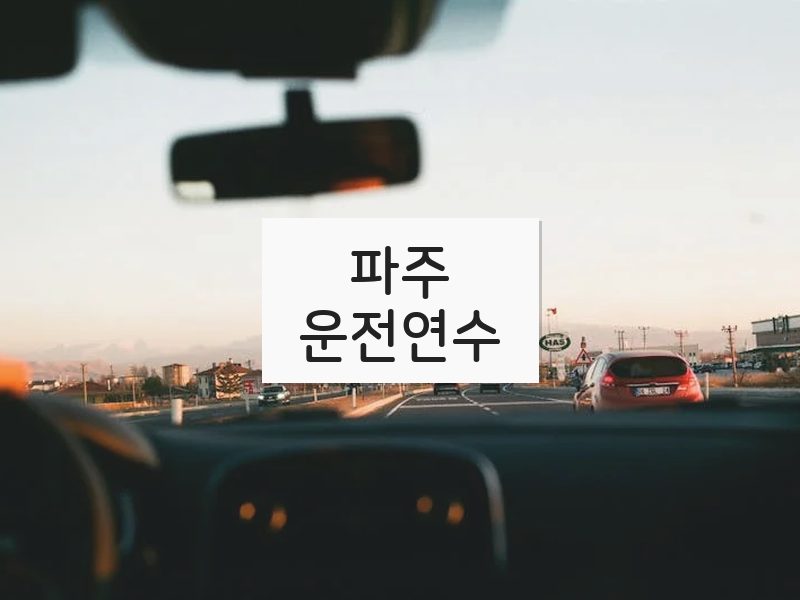 파주운전연수 후기