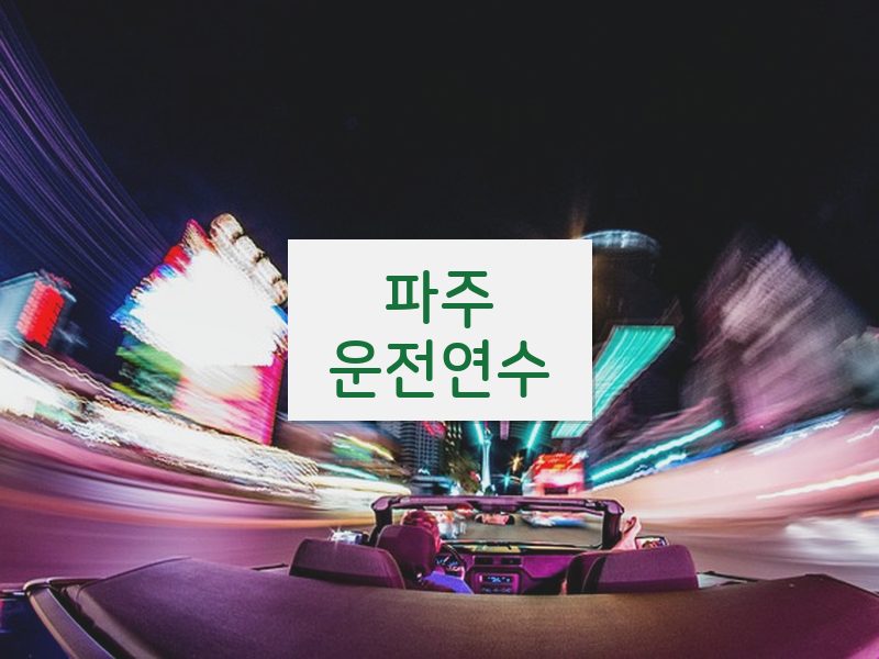 파주운전연수 후기