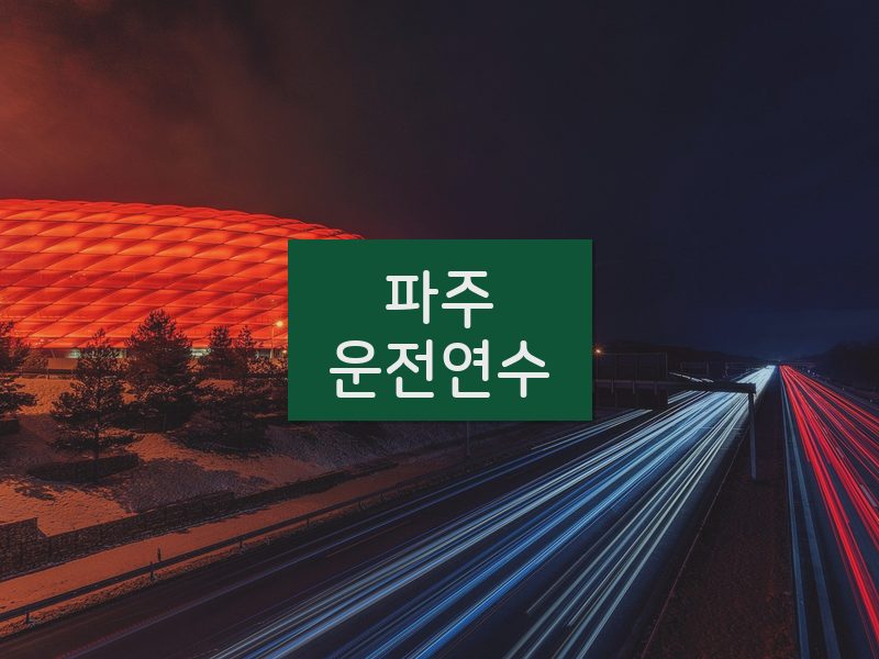 파주운전연수 후기