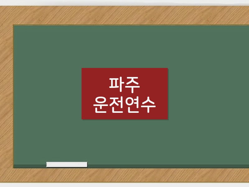 파주운전연수 후기