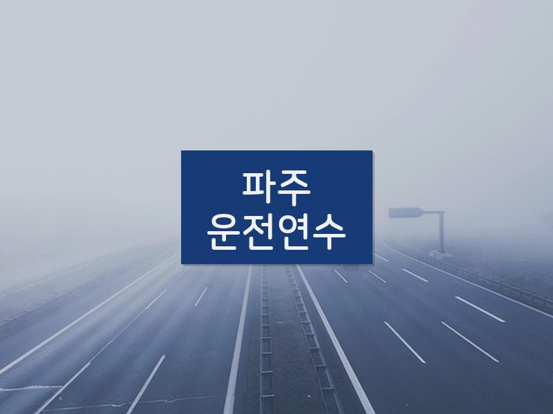 파주운전연수 후기