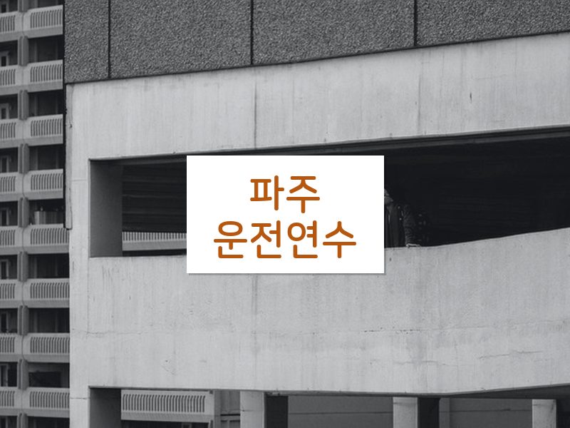 파주운전연수 후기
