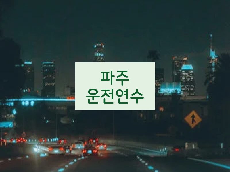 파주운전연수 후기