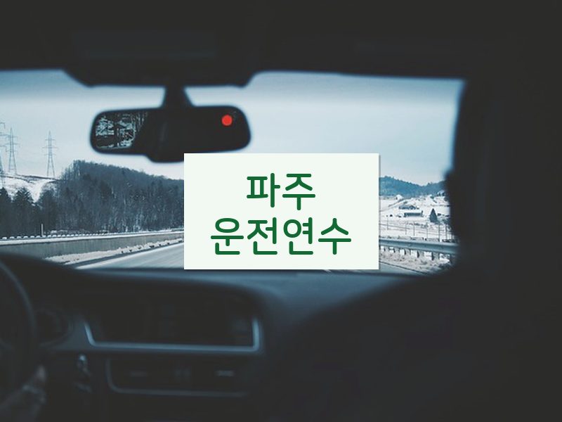 파주운전연수 후기