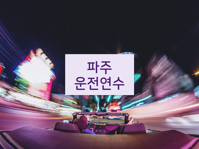 파주운전연수 후기