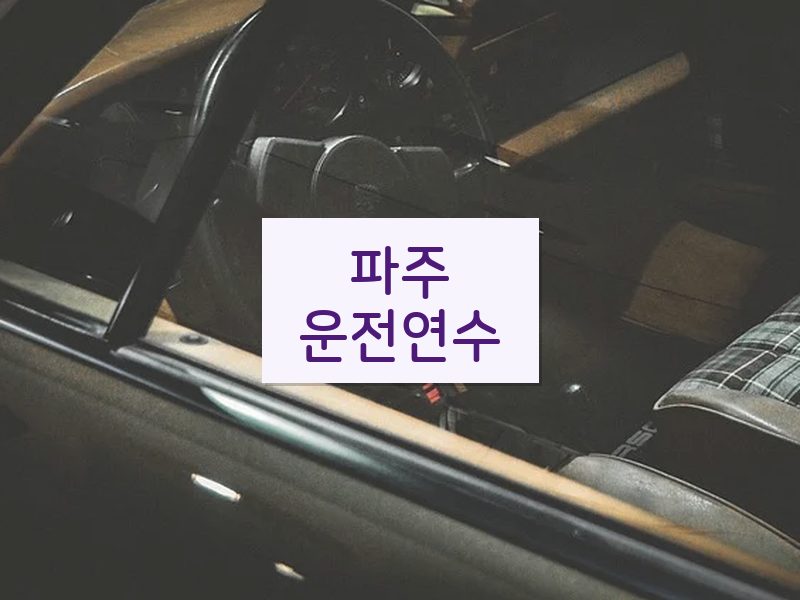 파주운전연수 후기
