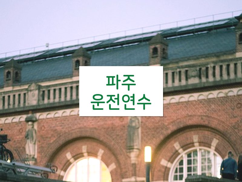 파주운전연수 후기