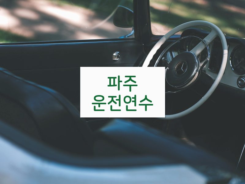 파주운전연수 후기