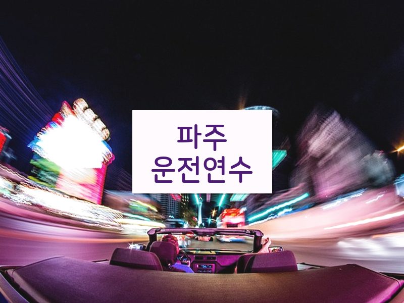 파주운전연수 후기