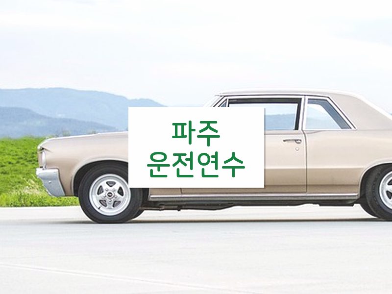 파주운전연수 후기