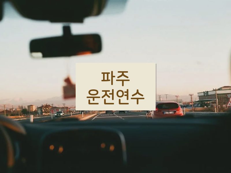 파주운전연수 후기