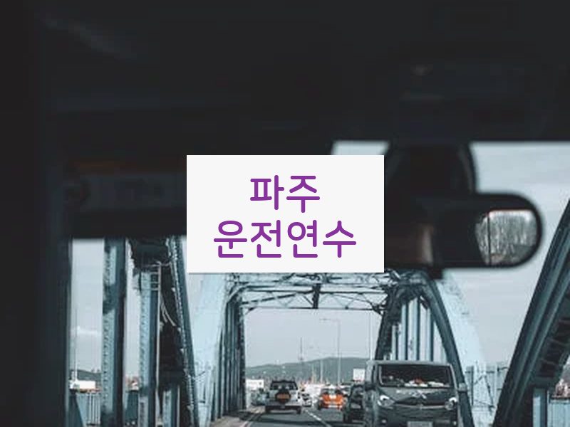 파주운전연수 후기
