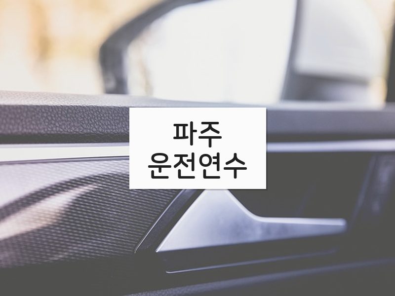 파주운전연수 후기