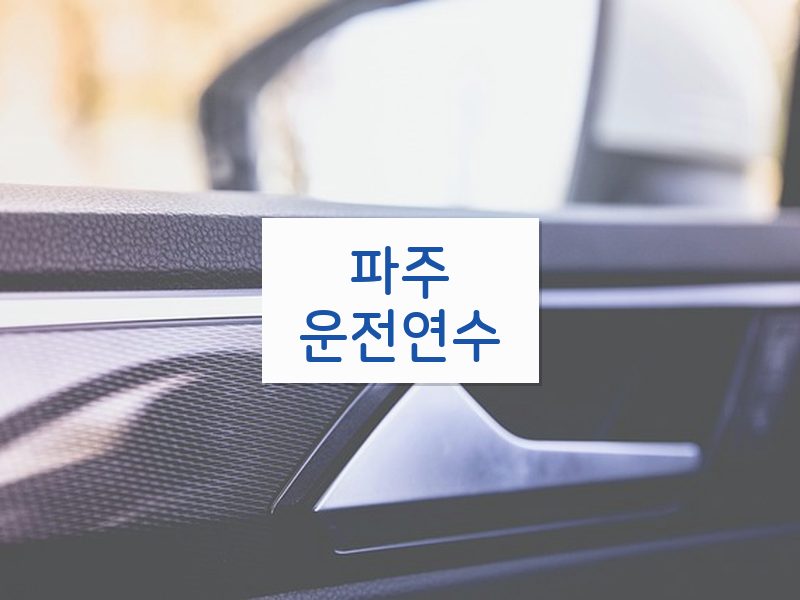 파주운전연수 후기