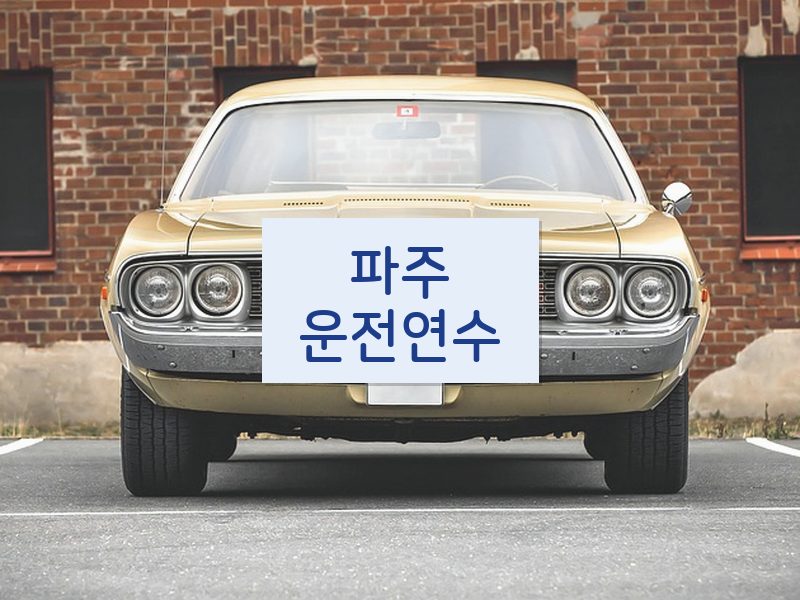 파주운전연수 후기