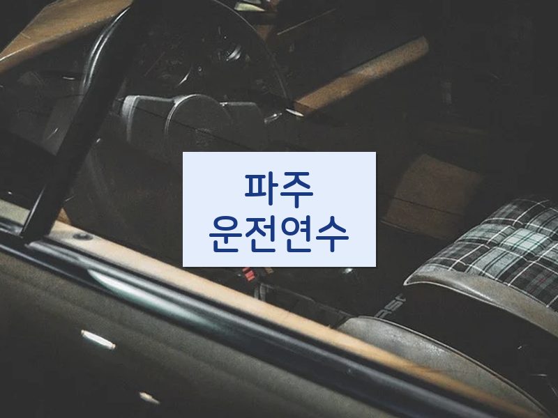 파주운전연수 후기