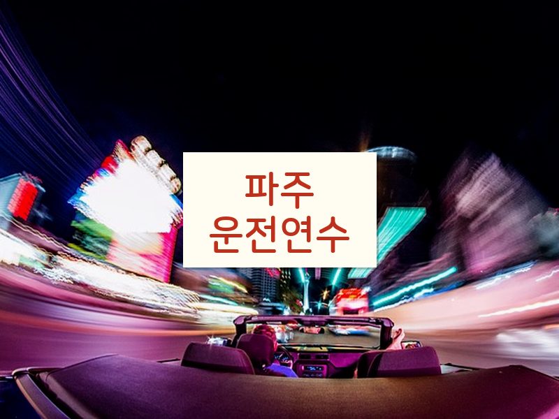 파주운전연수 후기