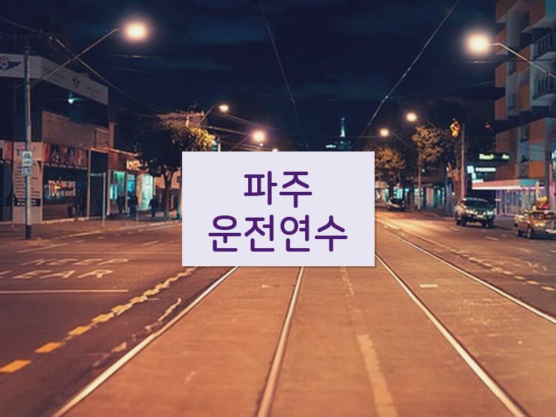 파주운전연수 후기