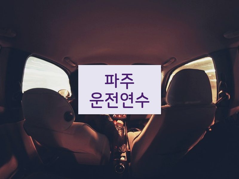파주운전연수 후기