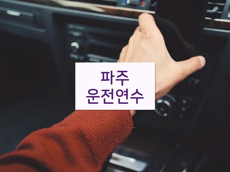 파주운전연수 후기