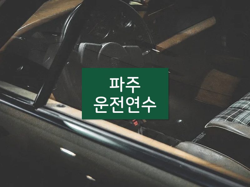 파주운전연수 후기