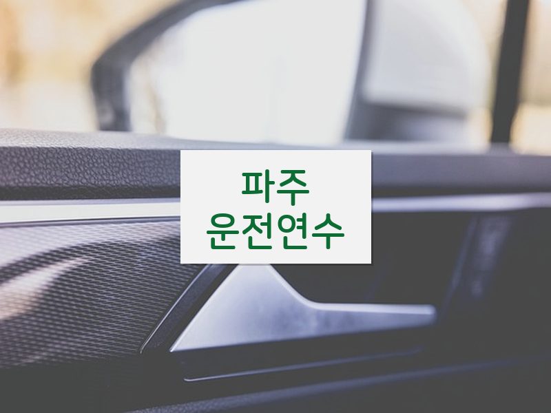 파주운전연수 후기