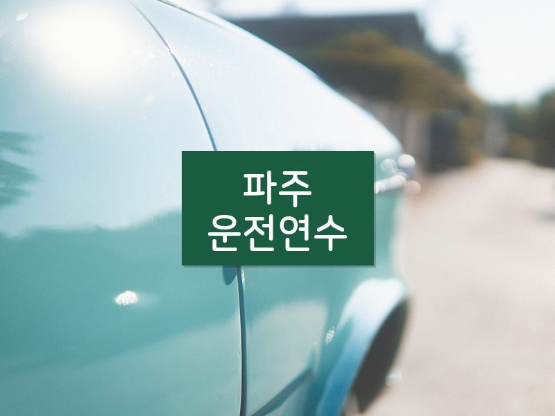파주운전연수 후기
