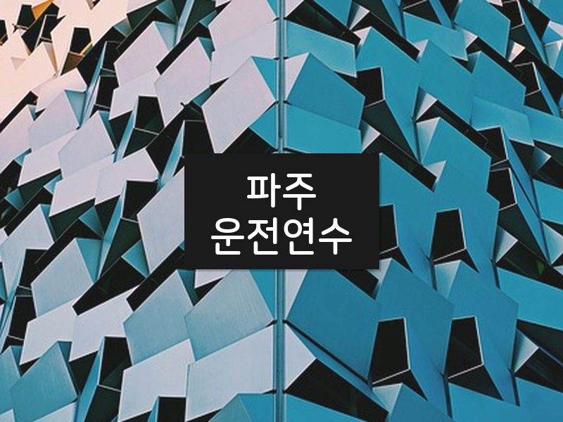 파주운전연수 후기