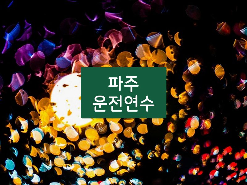 파주운전연수 후기