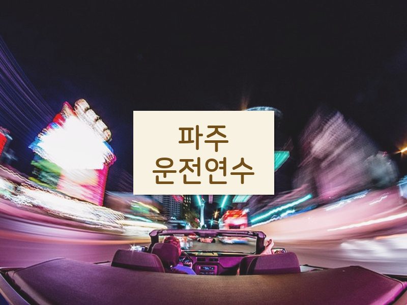 파주운전연수 후기