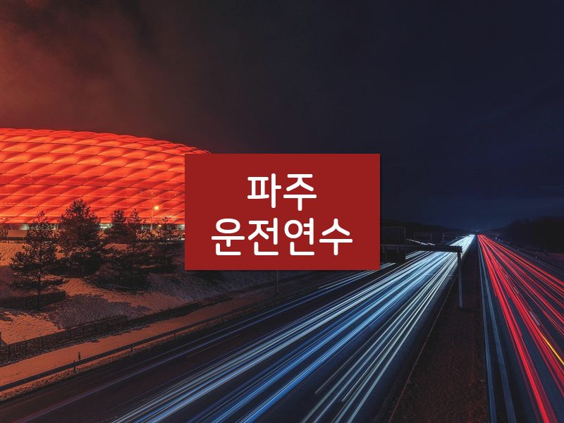 파주운전연수 후기