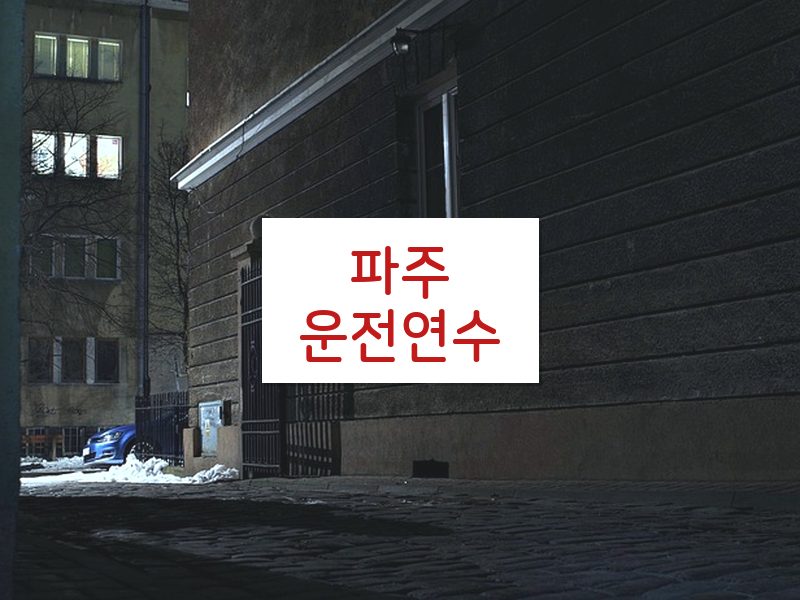 파주운전연수 후기