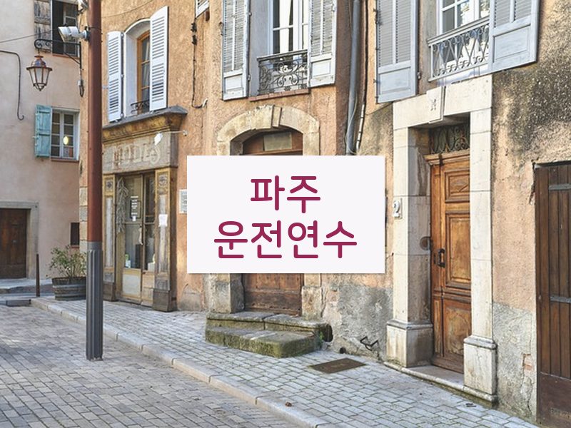 파주운전연수 후기